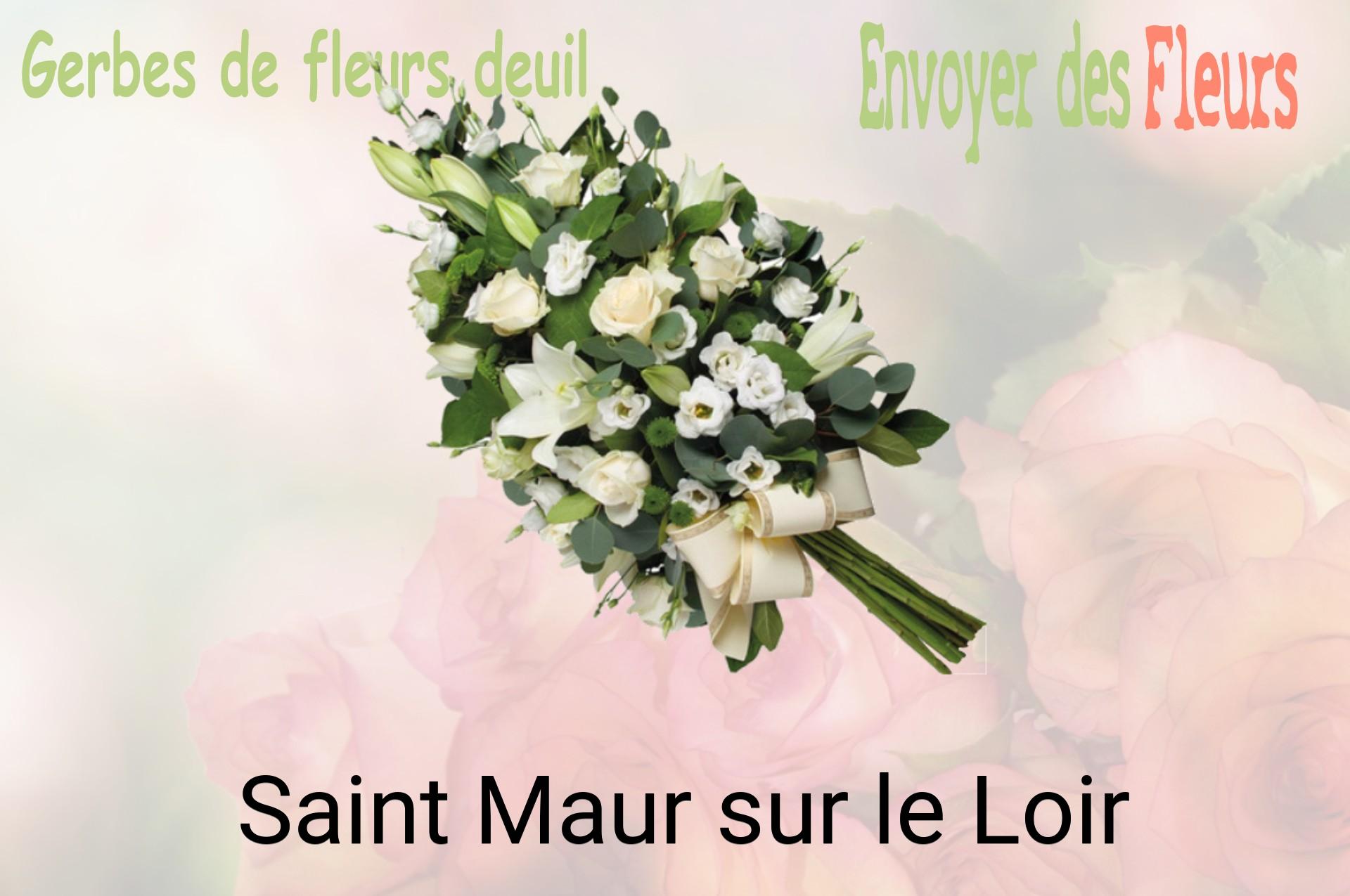 Gerbe de fleurs de deuil livrée à Saint-Maur-sur-le-Loir